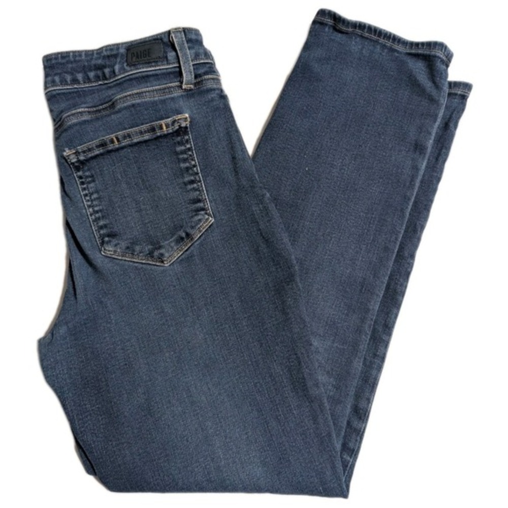 Paige Brigitte Mid Rise‎ Women's Jeans Size 28x27 Blue Denim Stretch Casual Fit